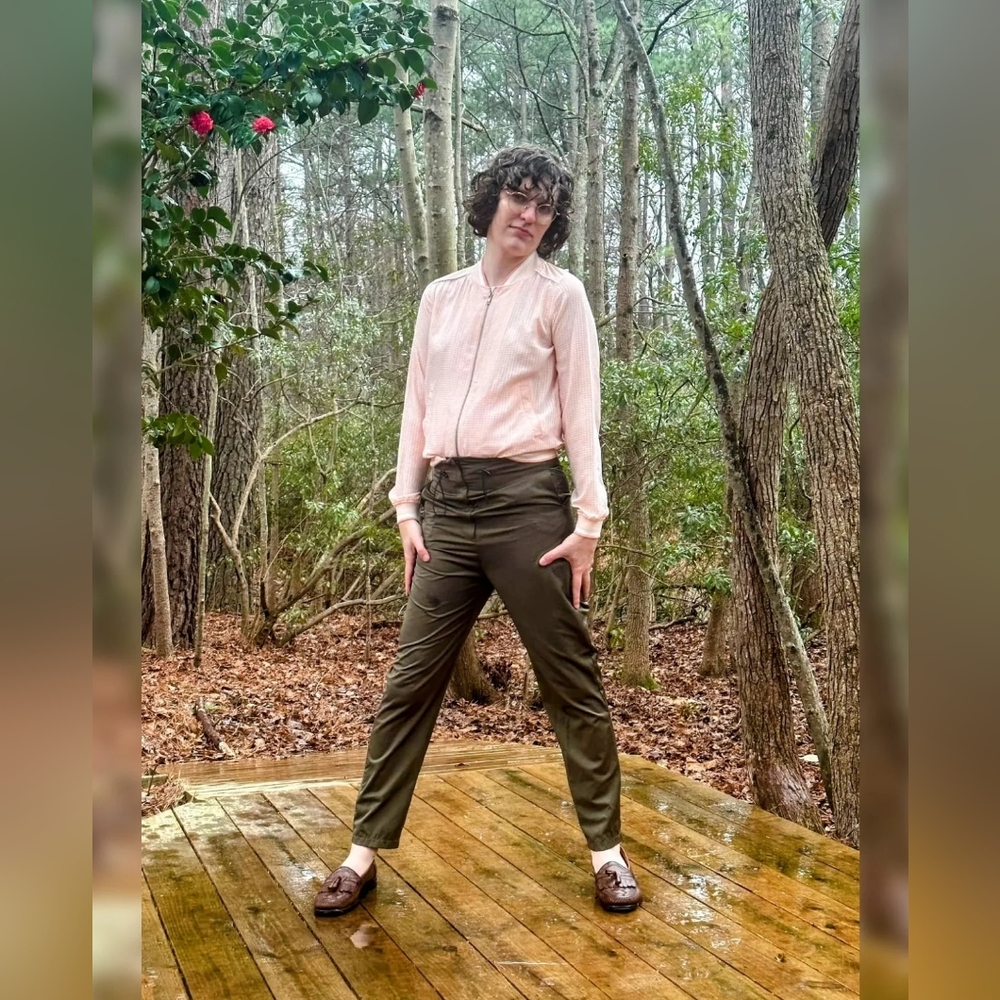 H&M Drawstring Army Green Pants | Size 4